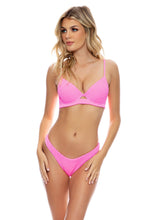 PURA CURIOSIDAD - Underwire Top & High Leg Bottom • Miami Vice Pink