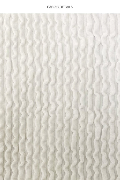 PURA CURIOSIDAD - One Shoulder Lace Back Top & Tab Side High Leg Thong Bottom • White Campaign