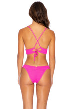 PURA CURIOSIDAD - Cross Back Bustier Top & Banded Moderate Bottom • Pretty Pink