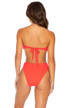 PURA CURIOSIDAD - Free Form Bandeau & High Leg Banded Waist Bottom • Chili Pepper