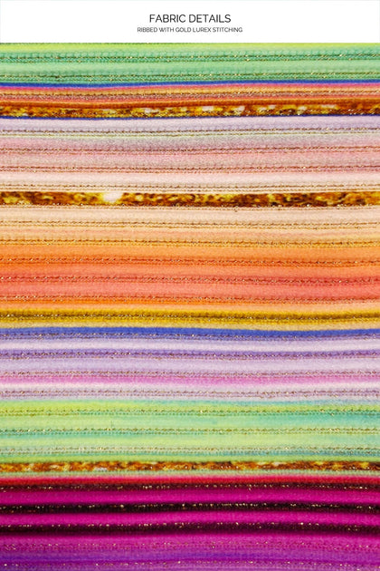 HEAT WAVES - Deep V Crossed Back One Piece • Multicolor