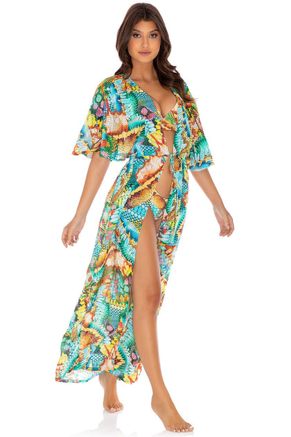 JUST WING IT - Long Open Tunic • Multicolor