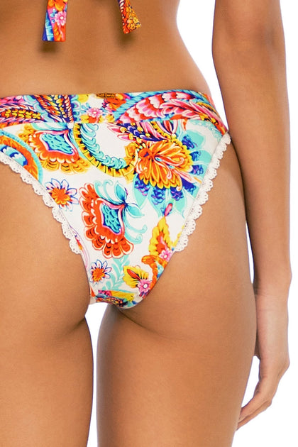 SUMMER LOVE - Triangle Halter Top & Banded Moderate Bottom • White