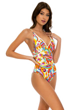 SUMMER LOVE - Laced Up Back High Leg One Piece • White