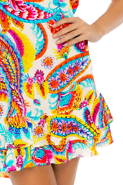 SUMMER LOVE - Ruffle Dress • White