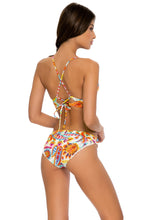 SUMMER LOVE - Cross Back Bustier Top & Banded Full Bottom • White