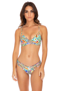 LULI'S JUNGLE - Underwire Top & Strappy Ruched Back Bottom • Multicolor
