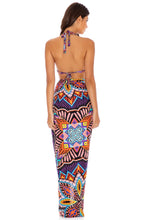 TIKI BABE - Triangle Halter Top & Pareo • Multicolor