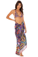 TIKI BABE - Triangle Halter Top & Pareo • Multicolor