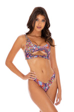 TIKI BABE - Tie Front Tank Top & High Leg Bottom • Multicolor Runway