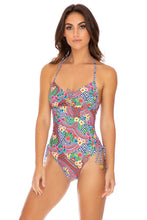 LULI TRIBE - Drawstring High Leg One Piece • Multicolor