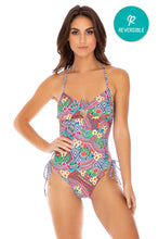 LULI TRIBE - Drawstring High Leg One Piece • Multicolor
