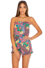 LULI TRIBE - Strapless Ruffle Romper • Multicolor