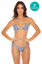 MESMERIZED - Triangle Top & Wavey Ruched Back Tie Side Bottom • Multicolor