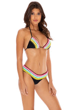 NIGHT LIGHTS - Triangle Top & Banded Moderate Bottom • Black