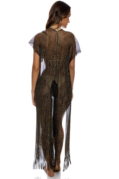 SIREN DREAM - Long Caftan • Black Gold