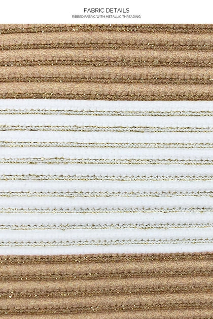 GOLDEN HOUR - Drawstring High Leg Bandeau One Piece • Tan