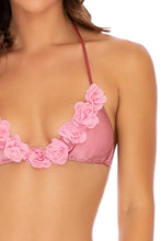 BLOOM - Triangle Top & Wavey Ruched Back Tie Side Bottom • Rosette