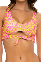 WILD SWEETHEART - Open Front Bralette & Tie Front Brazilian Ruched Bottom • Multicolor