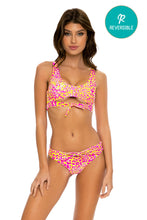 WILD SWEETHEART - Open Front Bralette & Tie Front Brazilian Ruched Bottom • Multicolor