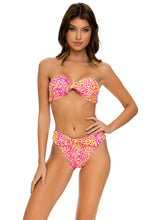 WILD SWEETHEART - Knot Bow Bandeau Top & High Leg Tie Front Bottom • Multicolor