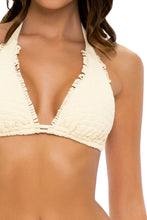 DESERT STAR - Triangle Halter Top & Seamless Full Ruched Back Bottom • Ivory