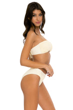 DESERT STAR - Bandeau Top & High Leg Banded Waist Bottom • Ivory