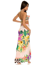 SHOCKING FLORALS - Bandeau Top & Pareo • Multicolor