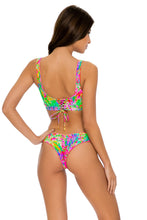 LEMONADE RUSH - Open Front Bralette & Seamless Wavey Ruched Back Bottom • Multicolor