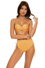 REBEL GLAM - Underwire Push Up Bandeau Top & High Waist Bottom • Disco Gold