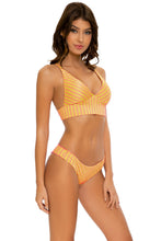 REBEL GLAM - Cross Back Bustier Top & Seamless Wavey Ruched Back Bottom • Disco Gold