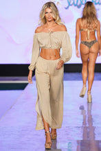 GODDESS ALLURE - Crop Top & Split Side Wide Leg Pant • Gold Rush Runway
