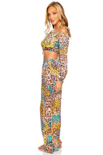 DIOSA SALVAJE - Crop Top & Flare Bottom Pants • Multicolor