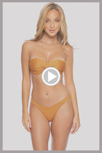 LULI DIVA - Underwire Push Up Bandeau Top & High Leg Brazilian Bottom • Bronze