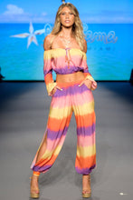 MIAMI SUNSETS - Crop Top & Split Side Jogger Pant • Multicolor Runway