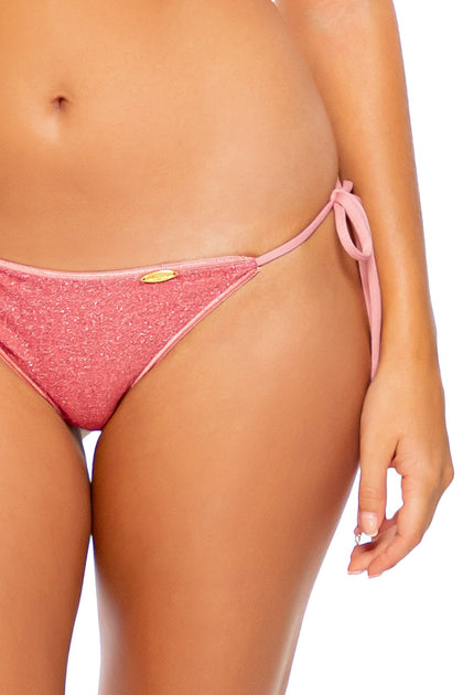 STARDUST - Triangle Halter Top & Wavy Ruched Back Tie Side Bottom • Rose Pink Campaign