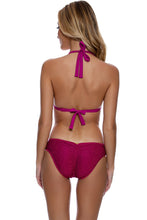 STARDUST - Stitch Triangle Halter Top & Stitch Full Ruched Back Bottom • Magenta