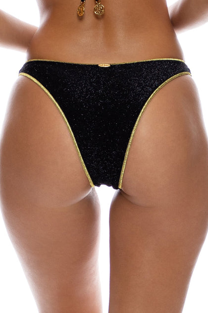 STARDUST - Free Form Bandeau & High Leg Brazilian Bottom • Black Campaign
