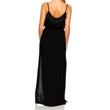 NIGHT DREAMER - Spaghetti Strap Ruffle Long Dress