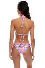 OCEAN DRIVE EUPHORIA - Triangle Halter Top & Wavy Ruched Back Full Tie Side Bottom • Multicolor