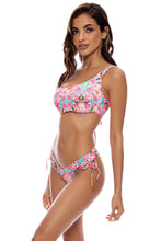 OCEAN DRIVE EUPHORIA - One Shoulder Lace Back Top & Drawstring Side  Bottom • Multicolor