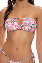 OCEAN DRIVE EUPHORIA - Multiway Scrunched Cup Bandeau & Seamless String Brazilian Tie Side • Multicolor