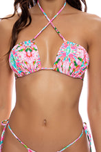 OCEAN DRIVE EUPHORIA - Multiway Scrunched Cup Bandeau & Seamless String Brazilian Tie Side • Multicolor