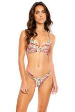 MIAMI BOUND - Underwire Top & Tab Side High Leg Thong Bottom • Multicolor