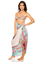 MIAMI BOUND - Scoop Neck Cut Out Top & Pareo • Multicolor