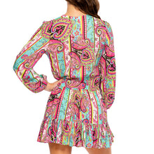 MIAMI BOUND - Deep V Frill Hem Dress