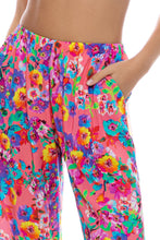 WATER BLOSSOMS - Underwire Top & Split Side Wide Leg Pant • Electric Coral