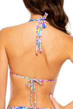 WATER BLOSSOMS - Ruffle Halter Top & High Leg Brazilian Bottom • Multicolor Campaign