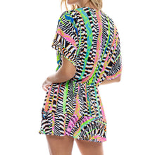 LULI DISCO - Playera V Neck Ruffle Dress