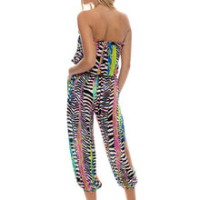 LULI DISCO - Strapless Ruffle Jogger Jumpsuit